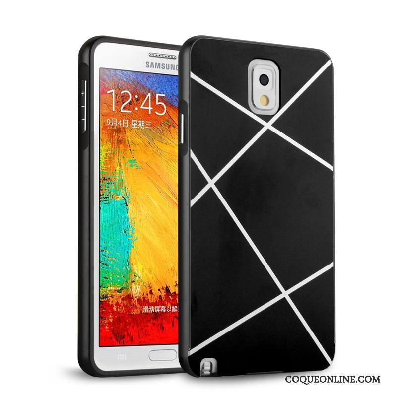 Samsung Galaxy Note 3 Coque Étui Protection Argent Or Métal Tempérer Support