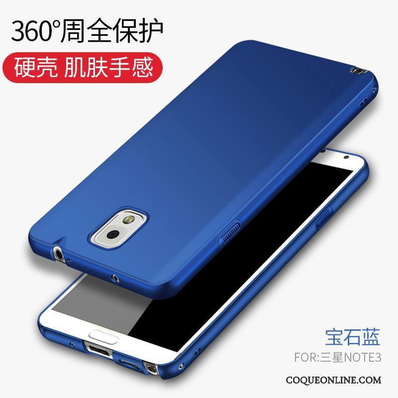 Samsung Galaxy Note 3 Délavé En Daim Coque Bleu Difficile Protection Étoile Étui