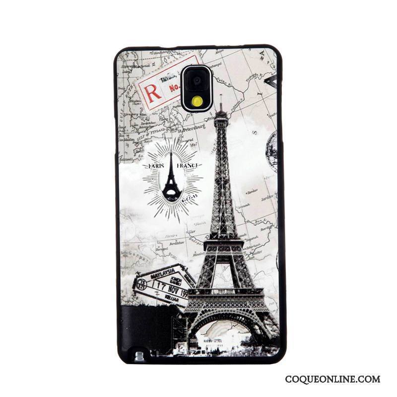 Samsung Galaxy Note 3 Protection Membrane Fluide Doux Dessin Animé Coque De Téléphone Violet Gaufrage