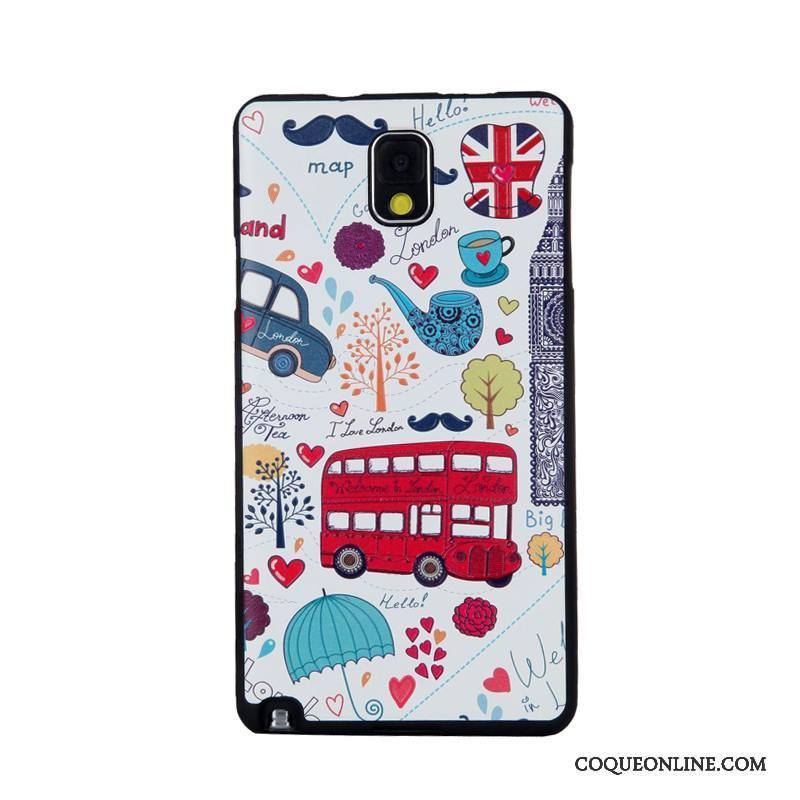 Samsung Galaxy Note 3 Protection Membrane Fluide Doux Dessin Animé Coque De Téléphone Violet Gaufrage