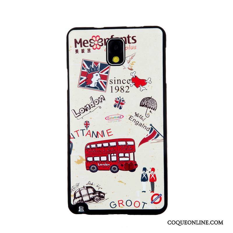 Samsung Galaxy Note 3 Protection Membrane Fluide Doux Dessin Animé Coque De Téléphone Violet Gaufrage