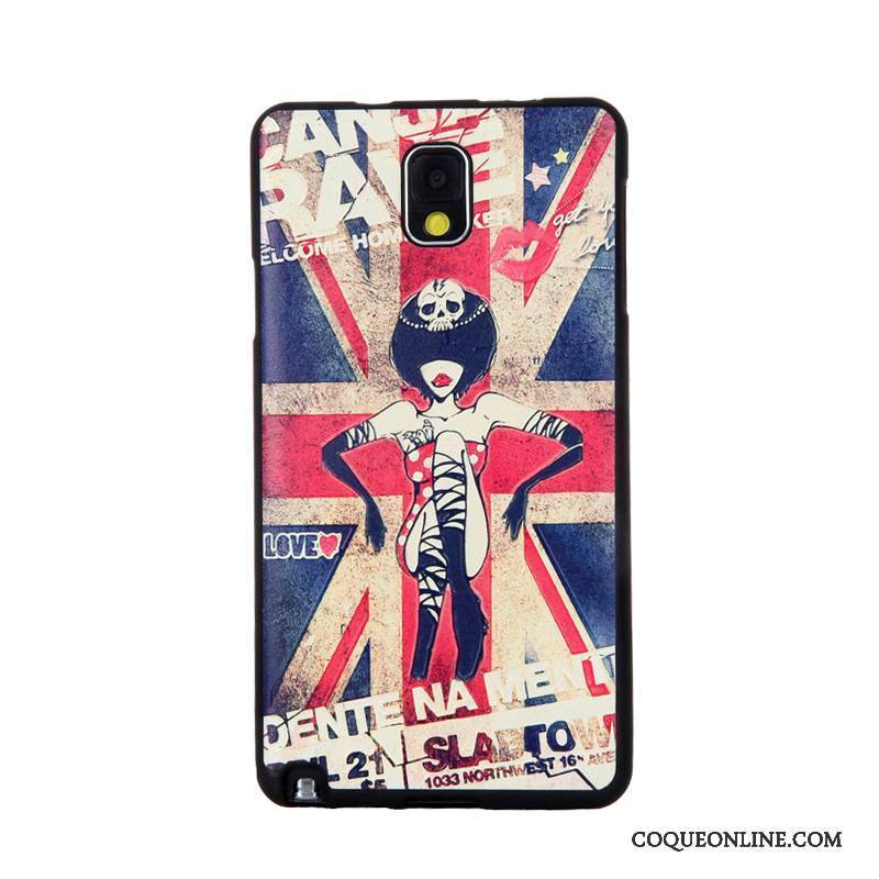 Samsung Galaxy Note 3 Protection Membrane Fluide Doux Dessin Animé Coque De Téléphone Violet Gaufrage