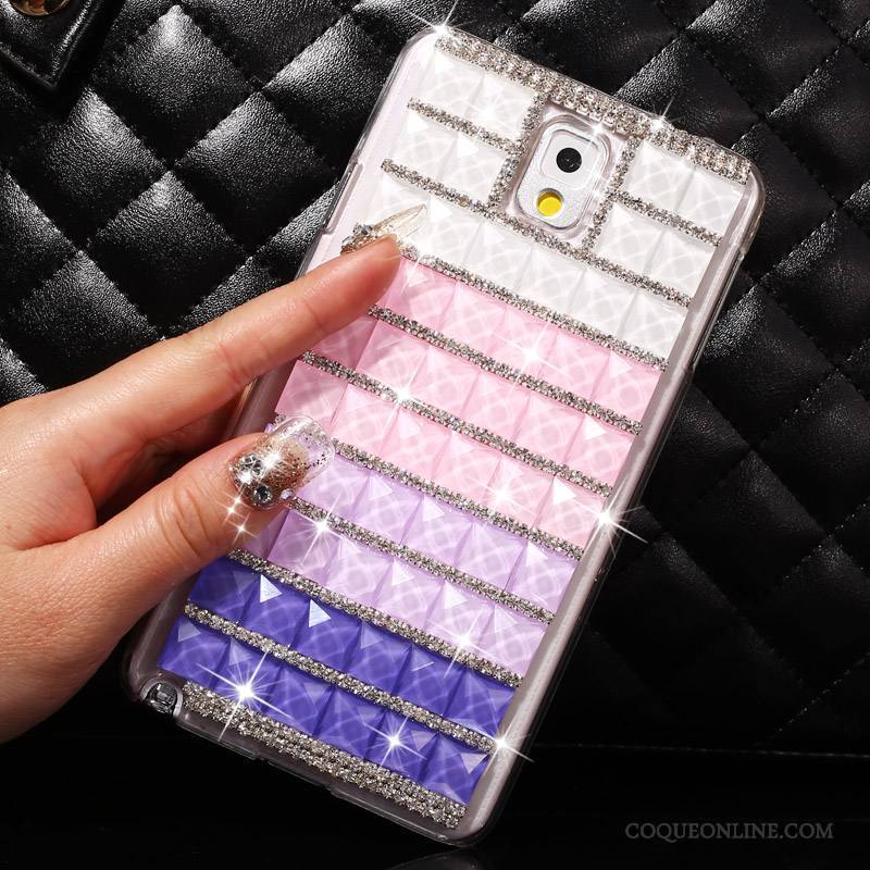 Samsung Galaxy Note 3 Protection Étui Coque De Téléphone Strass Étoile Bleu