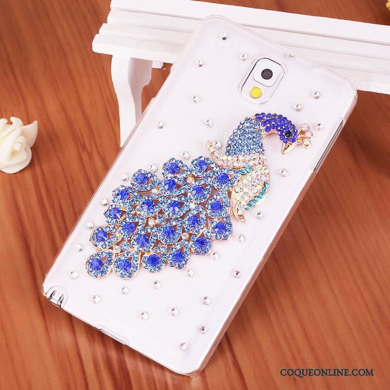 Samsung Galaxy Note 3 Strass Violet Protection Tendance Étoile Étui Coque