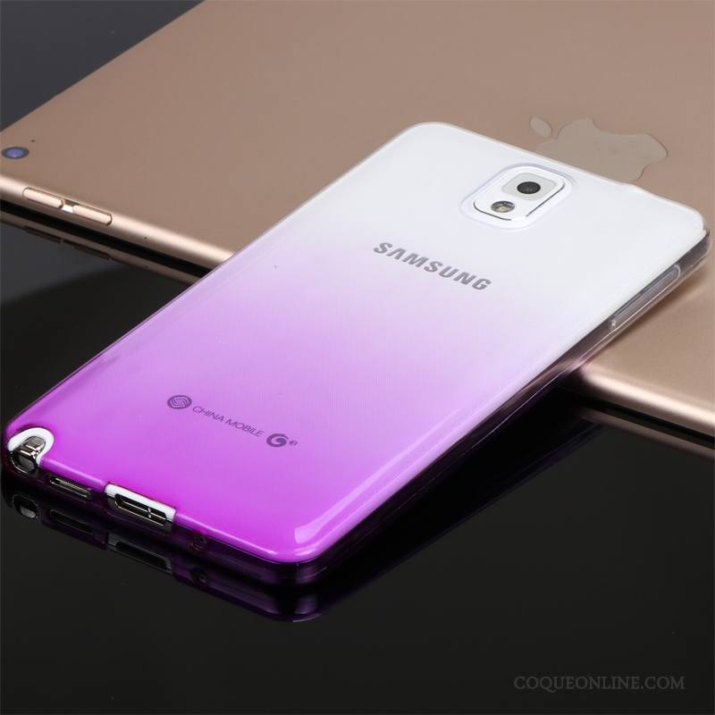 Samsung Galaxy Note 3 Étui Protection Légères Transparent Violet Étoile Coque De Téléphone