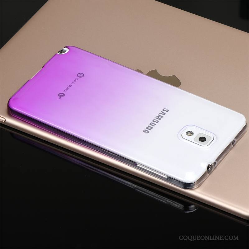 Samsung Galaxy Note 3 Étui Protection Légères Transparent Violet Étoile Coque De Téléphone