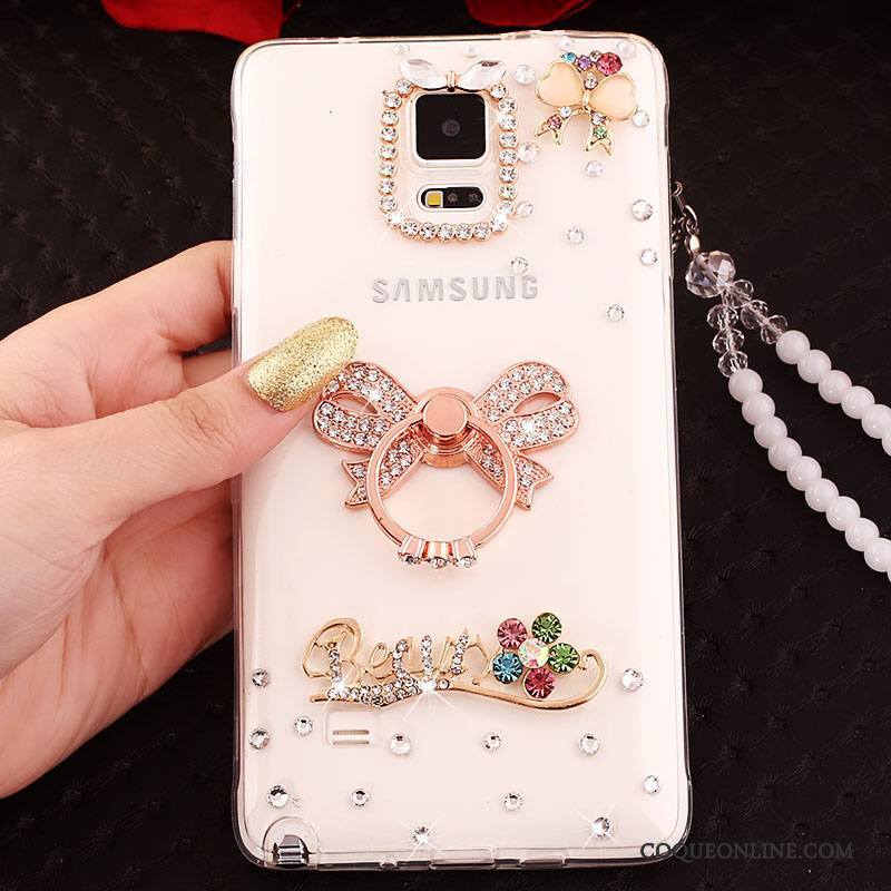 Samsung Galaxy Note 4 Anneau Coque De Téléphone Cristal Transparent Silicone Fluide Doux Étoile