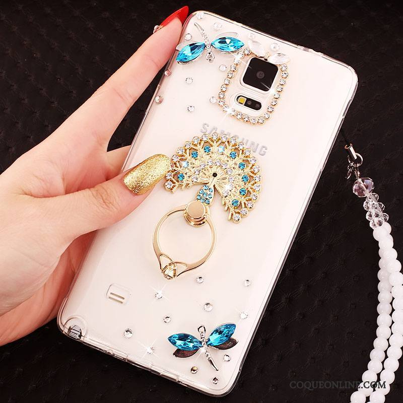 Samsung Galaxy Note 4 Anneau Coque De Téléphone Cristal Transparent Silicone Fluide Doux Étoile