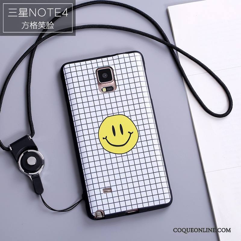 Samsung Galaxy Note 4 Coque Dessin Animé Créatif Personnalité Étui Protection Bleu Silicone