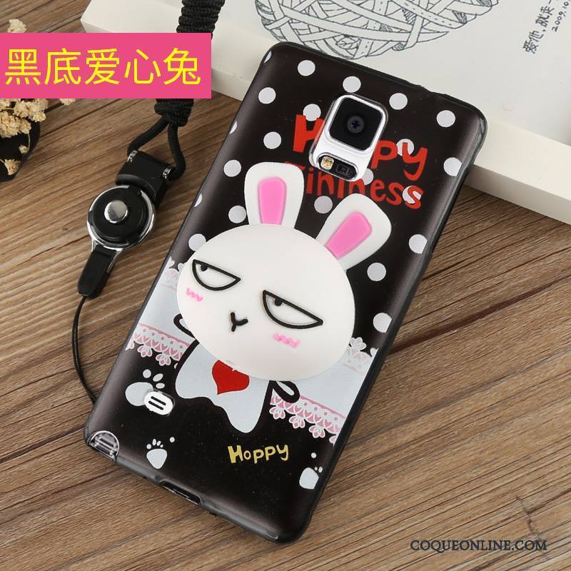 Samsung Galaxy Note 4 Coque Dessin Animé Étoile Étui Silicone Ornements Suspendus Noir Tout Compris