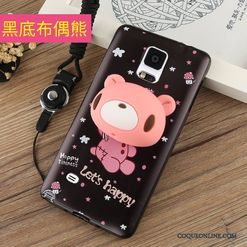 Samsung Galaxy Note 4 Coque Dessin Animé Étoile Étui Silicone Ornements Suspendus Noir Tout Compris