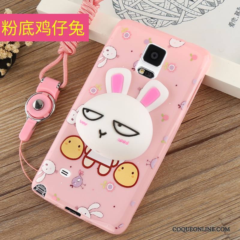 Samsung Galaxy Note 4 Coque Dessin Animé Étoile Étui Silicone Ornements Suspendus Noir Tout Compris