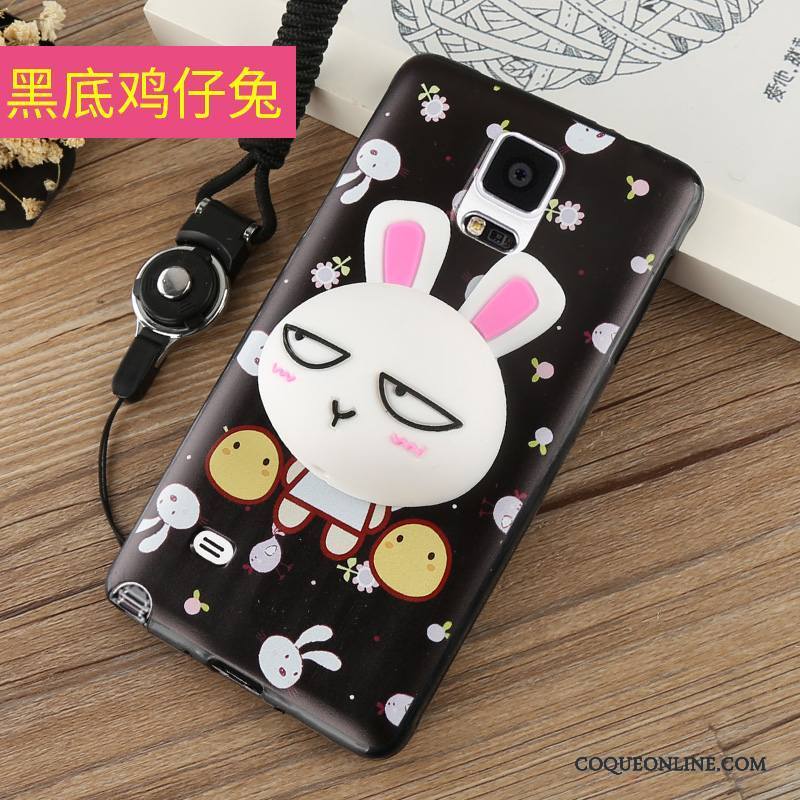 Samsung Galaxy Note 4 Coque Dessin Animé Étoile Étui Silicone Ornements Suspendus Noir Tout Compris