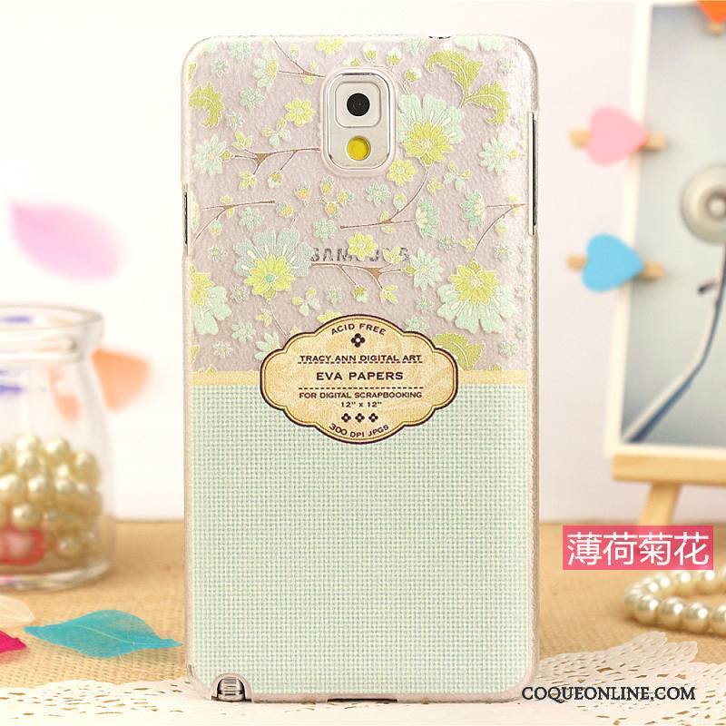 Samsung Galaxy Note 4 Coque Modèle Fleurie Difficile Peinture Dessin Animé Étui Multicolore