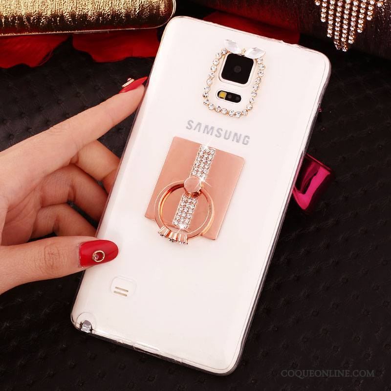 Samsung Galaxy Note 4 Coque Nouveau Étui Protection Légère Silicone Violet Anneau