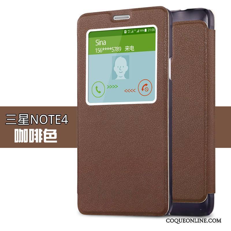 Samsung Galaxy Note 4 Coque Protection Or Téléphone Portable Étui Étoile Beau Housse