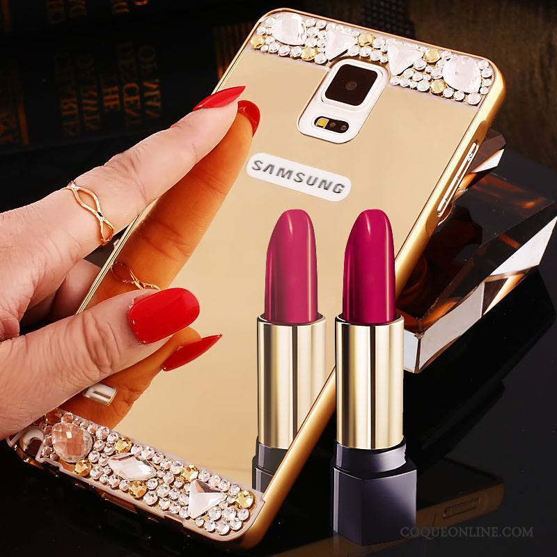 Samsung Galaxy Note 4 Coque Strass Or Étoile Nouveau Métal Téléphone Portable Border