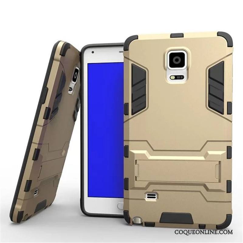 Samsung Galaxy Note 4 Coque Support Gris Incassable Protection Téléphone Portable Étoile Étui