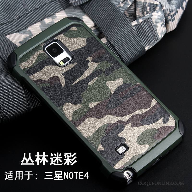 Samsung Galaxy Note 4 Coque Étoile Incassable Personnalité Étui Camouflage Protection