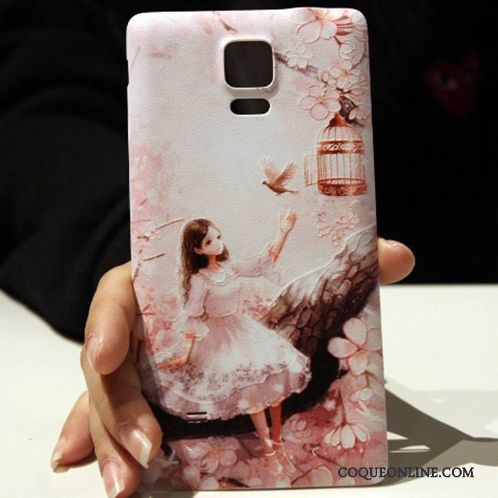 Samsung Galaxy Note 4 Coque Étui Créatif Rose Étoile Couvercle Arrière Charmant Protection