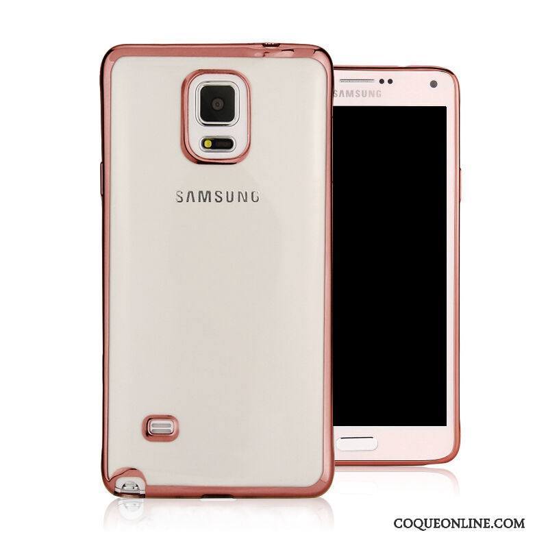 Samsung Galaxy Note 4 Fluide Doux Coque Transparent Placage Or Incassable Protection