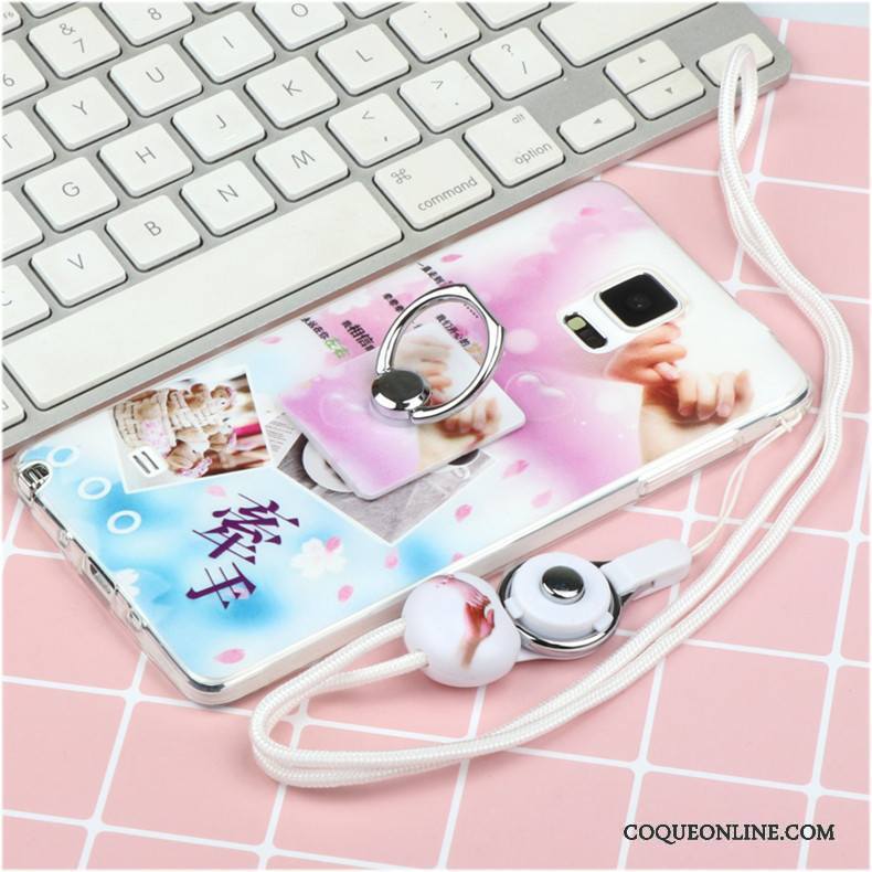 Samsung Galaxy Note 4 Fluide Doux Ornements Suspendus Personnalité Protection Coque De Téléphone Tout Compris Rose