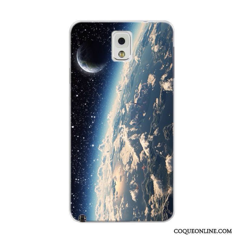 Samsung Galaxy Note 4 Frais Coque De Téléphone Paysage Étoile Tout Compris Tendance Bleu Clair