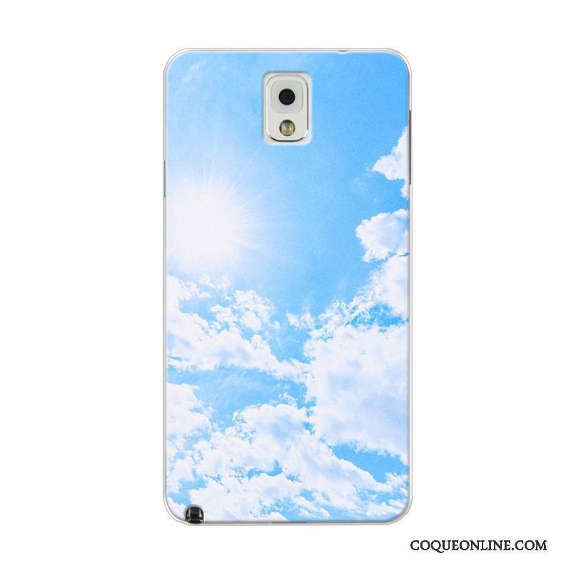 Samsung Galaxy Note 4 Frais Coque De Téléphone Paysage Étoile Tout Compris Tendance Bleu Clair