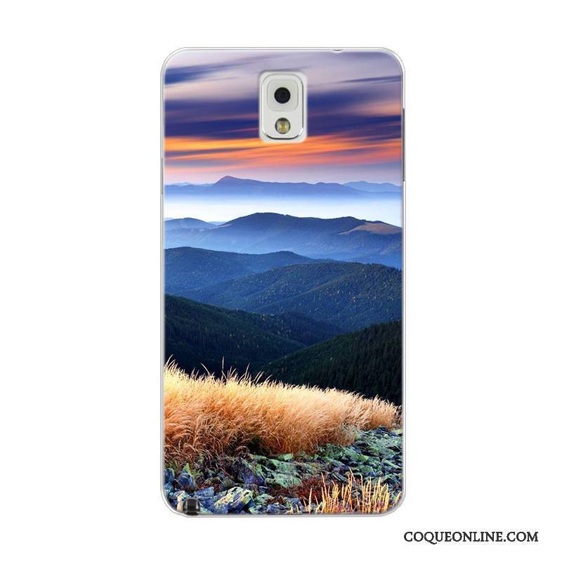 Samsung Galaxy Note 4 Frais Coque De Téléphone Paysage Étoile Tout Compris Tendance Bleu Clair