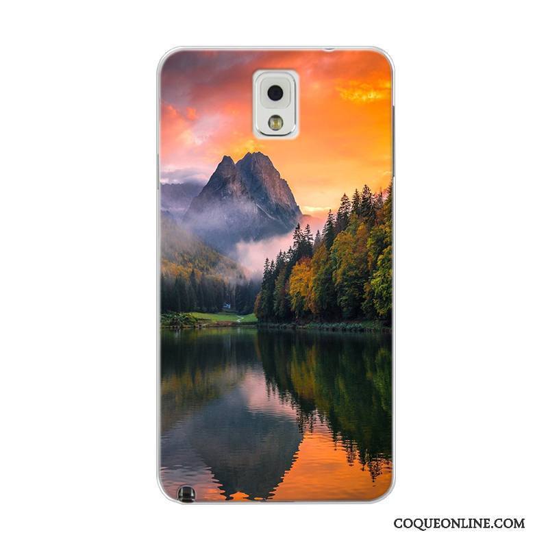 Samsung Galaxy Note 4 Frais Coque De Téléphone Paysage Étoile Tout Compris Tendance Bleu Clair