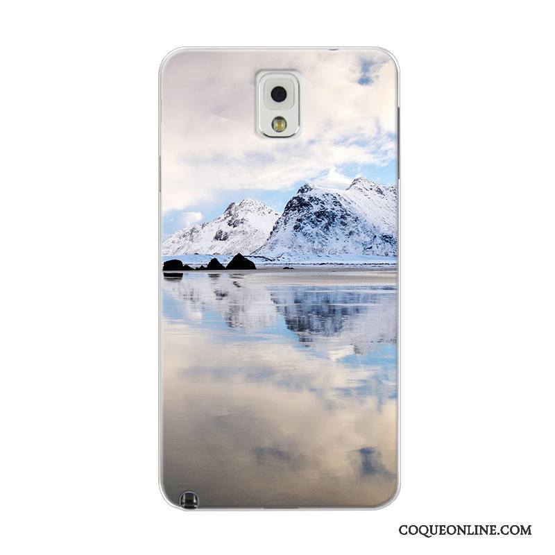 Samsung Galaxy Note 4 Frais Coque De Téléphone Paysage Étoile Tout Compris Tendance Bleu Clair