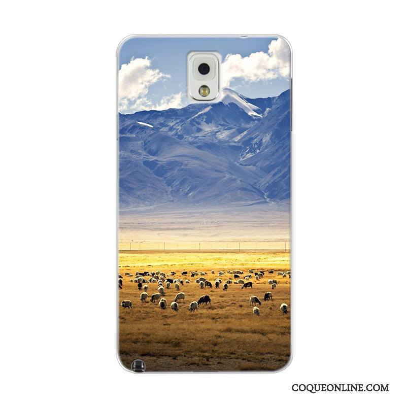 Samsung Galaxy Note 4 Frais Coque De Téléphone Paysage Étoile Tout Compris Tendance Bleu Clair