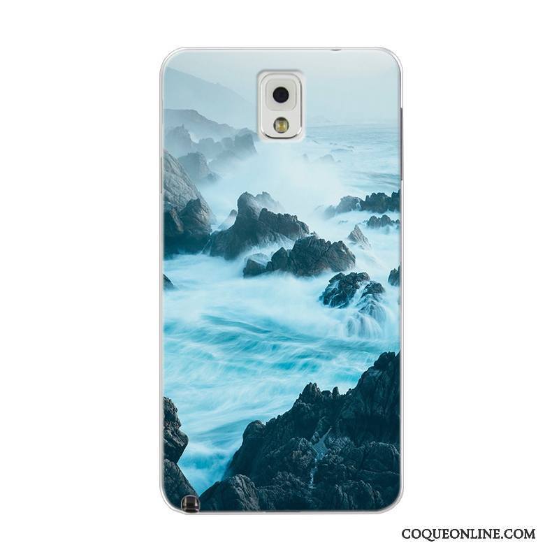 Samsung Galaxy Note 4 Frais Coque De Téléphone Paysage Étoile Tout Compris Tendance Bleu Clair