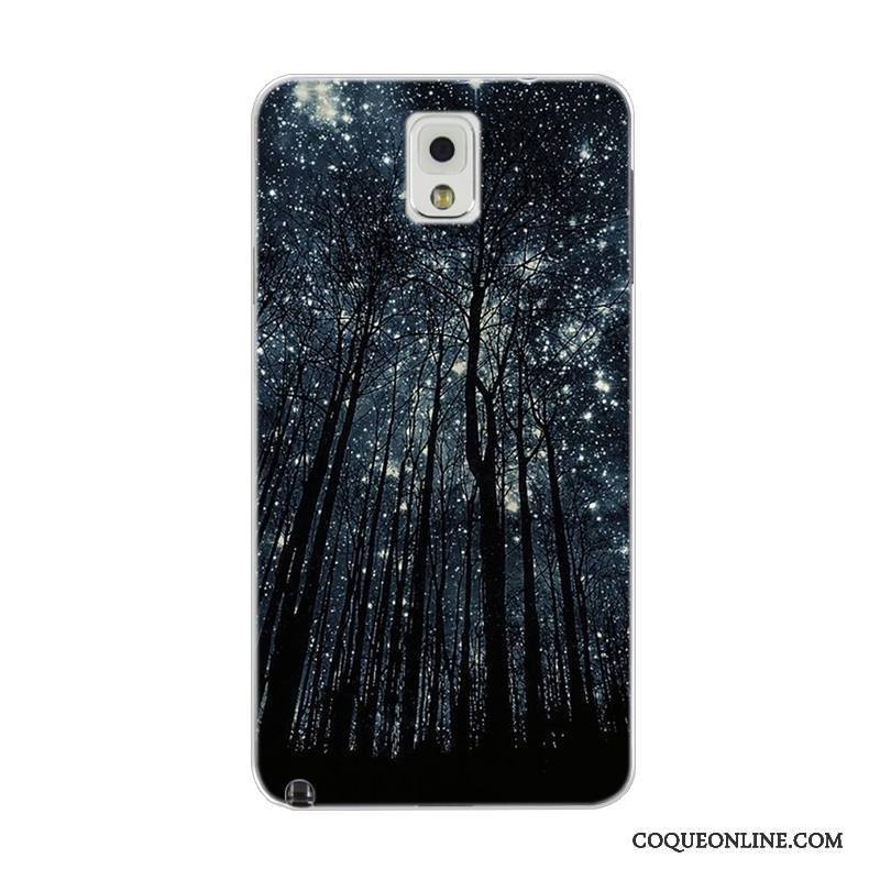 Samsung Galaxy Note 4 Frais Coque De Téléphone Paysage Étoile Tout Compris Tendance Bleu Clair