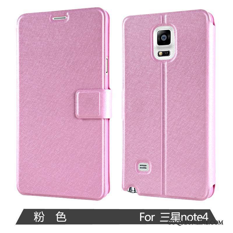 Samsung Galaxy Note 4 Housse Protection Violet Étoile Ouvrir La Fenêtre Étui En Cuir Coque De Téléphone