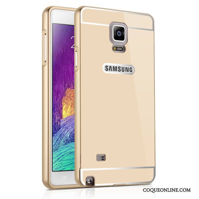 Samsung Galaxy Note 4 Incassable Métal Protection Rose Étoile Coque De Téléphone Border