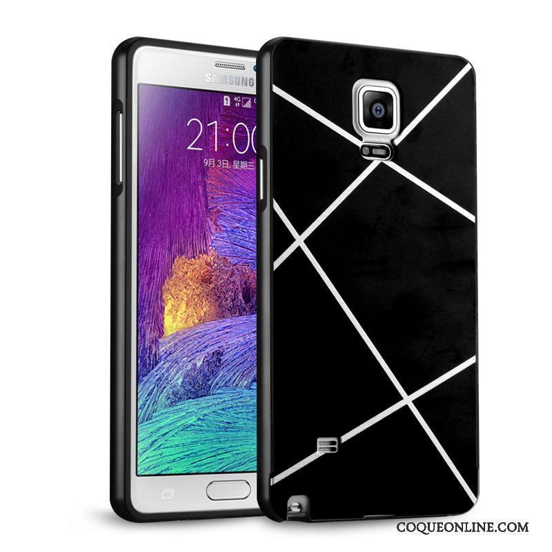 Samsung Galaxy Note 4 Incassable Métal Protection Rose Étoile Coque De Téléphone Border