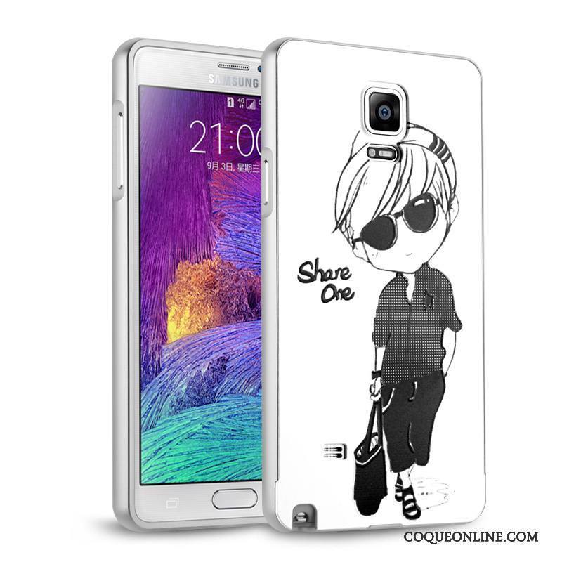 Samsung Galaxy Note 4 Incassable Métal Protection Rose Étoile Coque De Téléphone Border