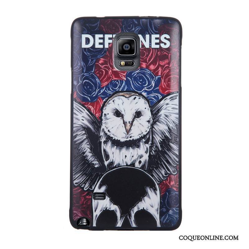 Samsung Galaxy Note 4 Protection Gaufrage Tempérer Fluide Doux Coque De Téléphone Violet Membrane