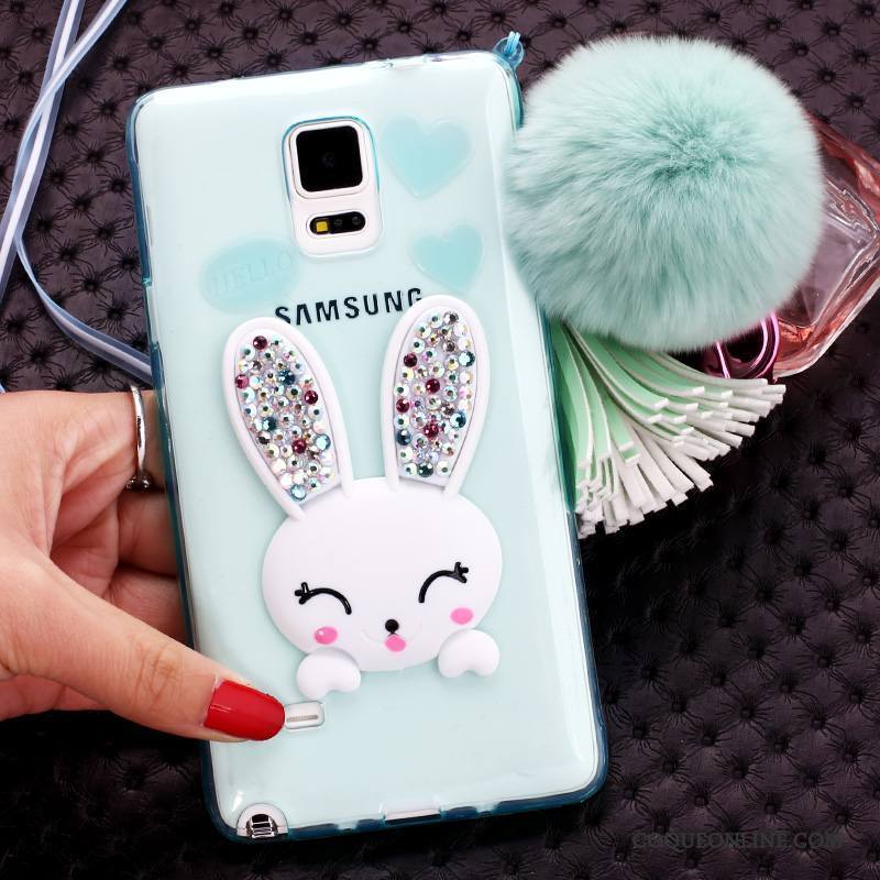 Samsung Galaxy Note 4 Support Clair Étui Coque Étoile Strass Vert