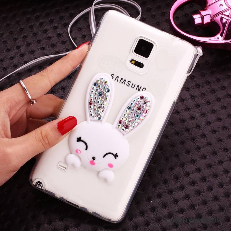 Samsung Galaxy Note 4 Support Clair Étui Coque Étoile Strass Vert