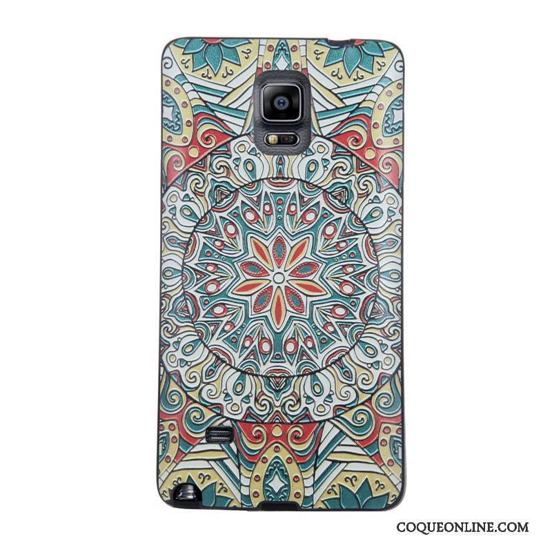 Samsung Galaxy Note 4 Tempérer Étoile Coque De Téléphone Protection Fleurs Violet Étui