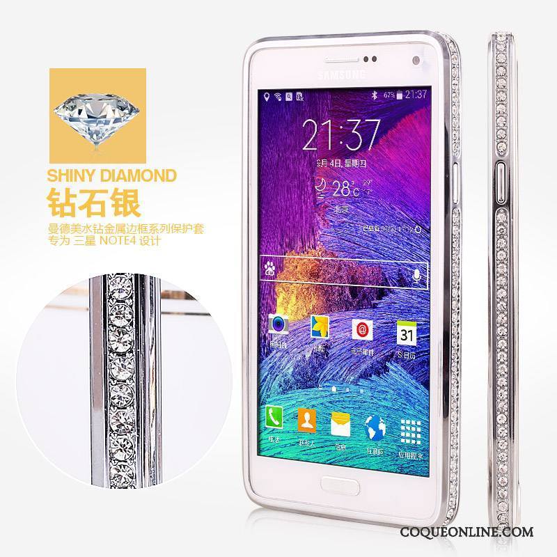 Samsung Galaxy Note 4 Tendance Coque De Téléphone Or Étui Border Métal Étoile