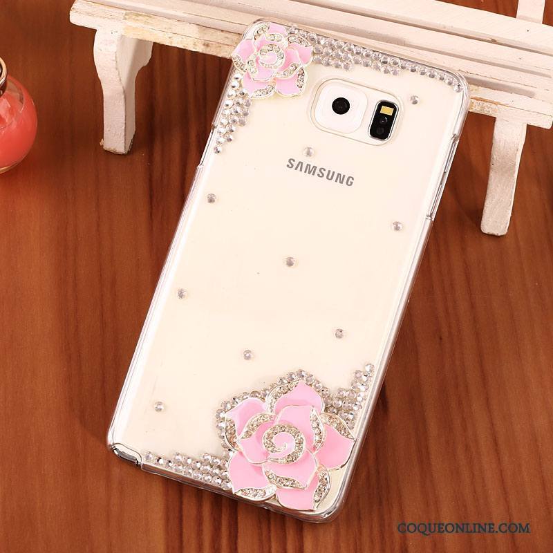 Samsung Galaxy Note 5 Coque Blanc Téléphone Portable Étoile Protection De Téléphone Strass