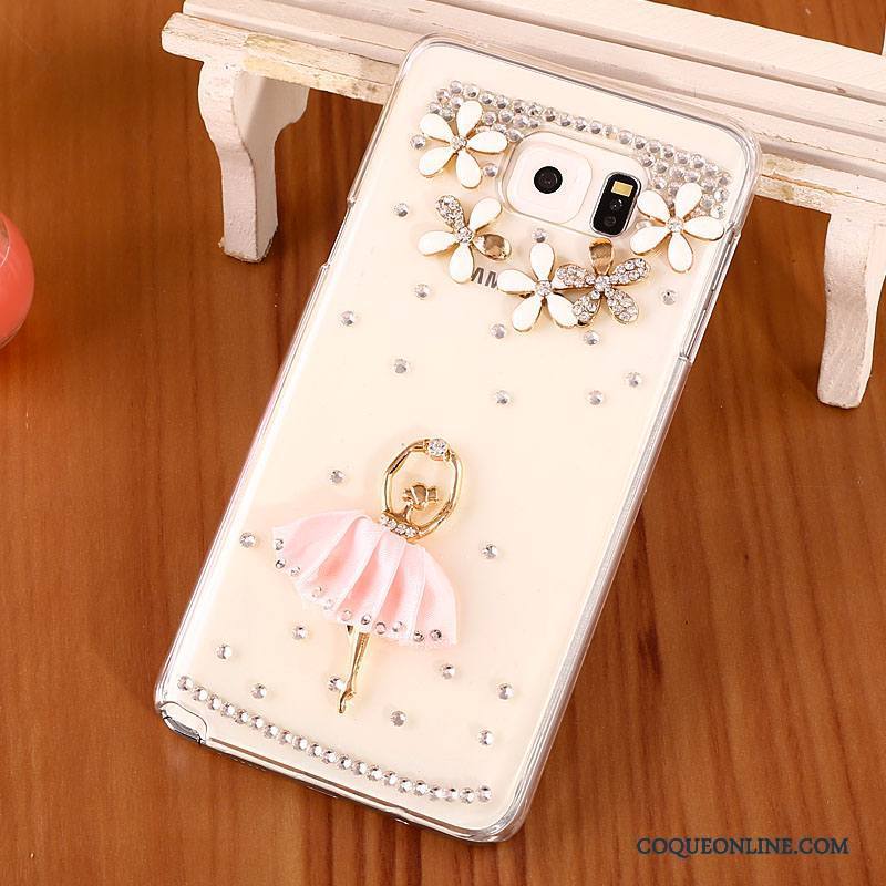 Samsung Galaxy Note 5 Coque Blanc Téléphone Portable Étoile Protection De Téléphone Strass