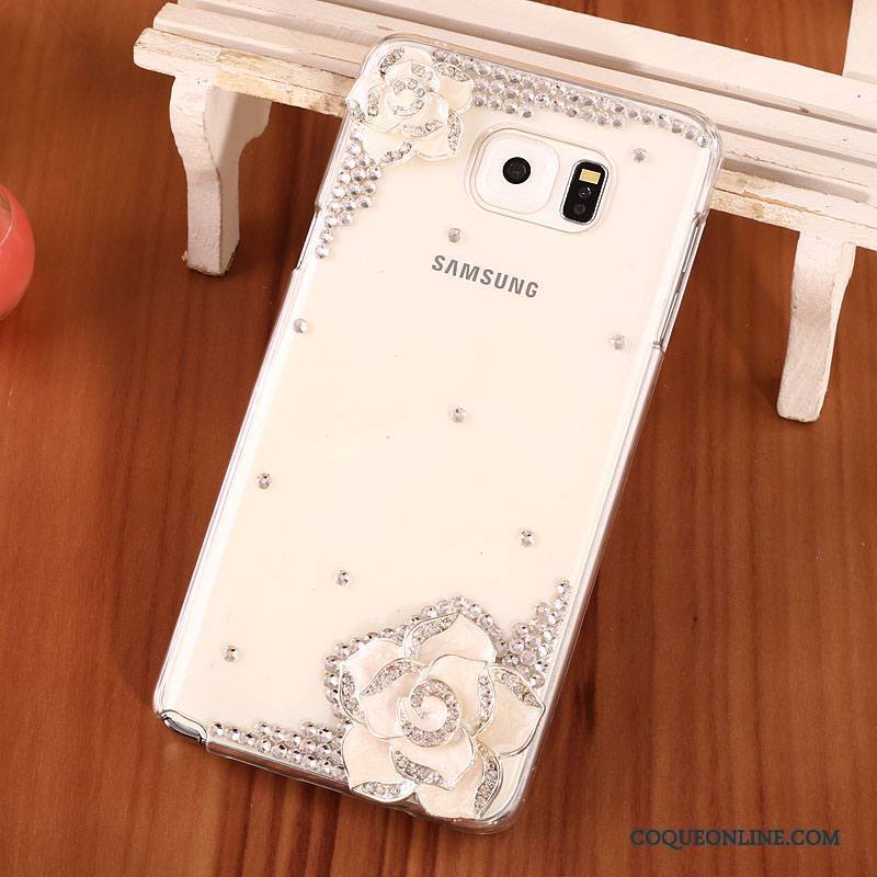 Samsung Galaxy Note 5 Coque Blanc Téléphone Portable Étoile Protection De Téléphone Strass