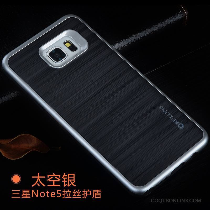 Samsung Galaxy Note 5 Coque Couvercle Arrière Étoile Protection Incassable Silicone Tout Compris Gris