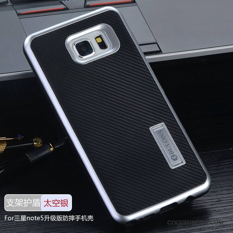 Samsung Galaxy Note 5 Coque Couvercle Arrière Étoile Protection Incassable Silicone Tout Compris Gris