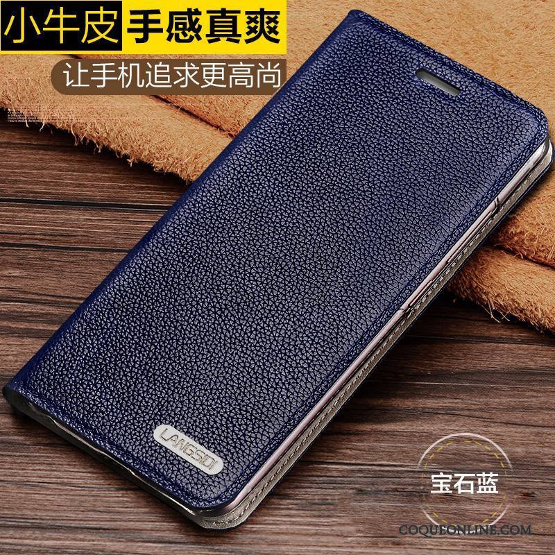 Samsung Galaxy Note 5 Coque Cuir Véritable Protection Étoile Étui En Cuir Incassable Marron Manuel