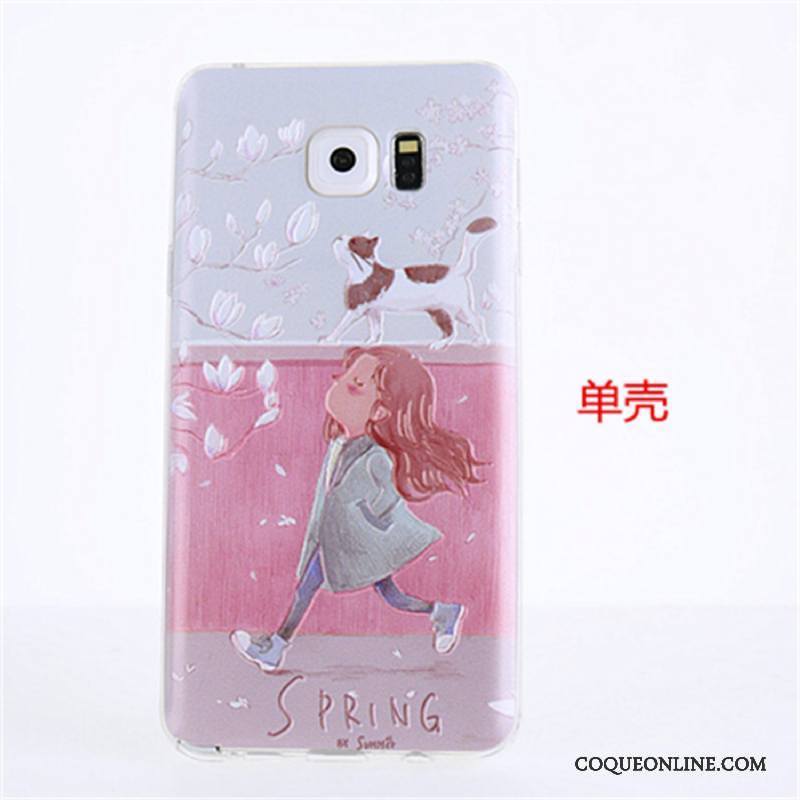 Samsung Galaxy Note 5 Coque De Téléphone Incassable Fleurs Fluide Doux Anneau Rose Tout Compris